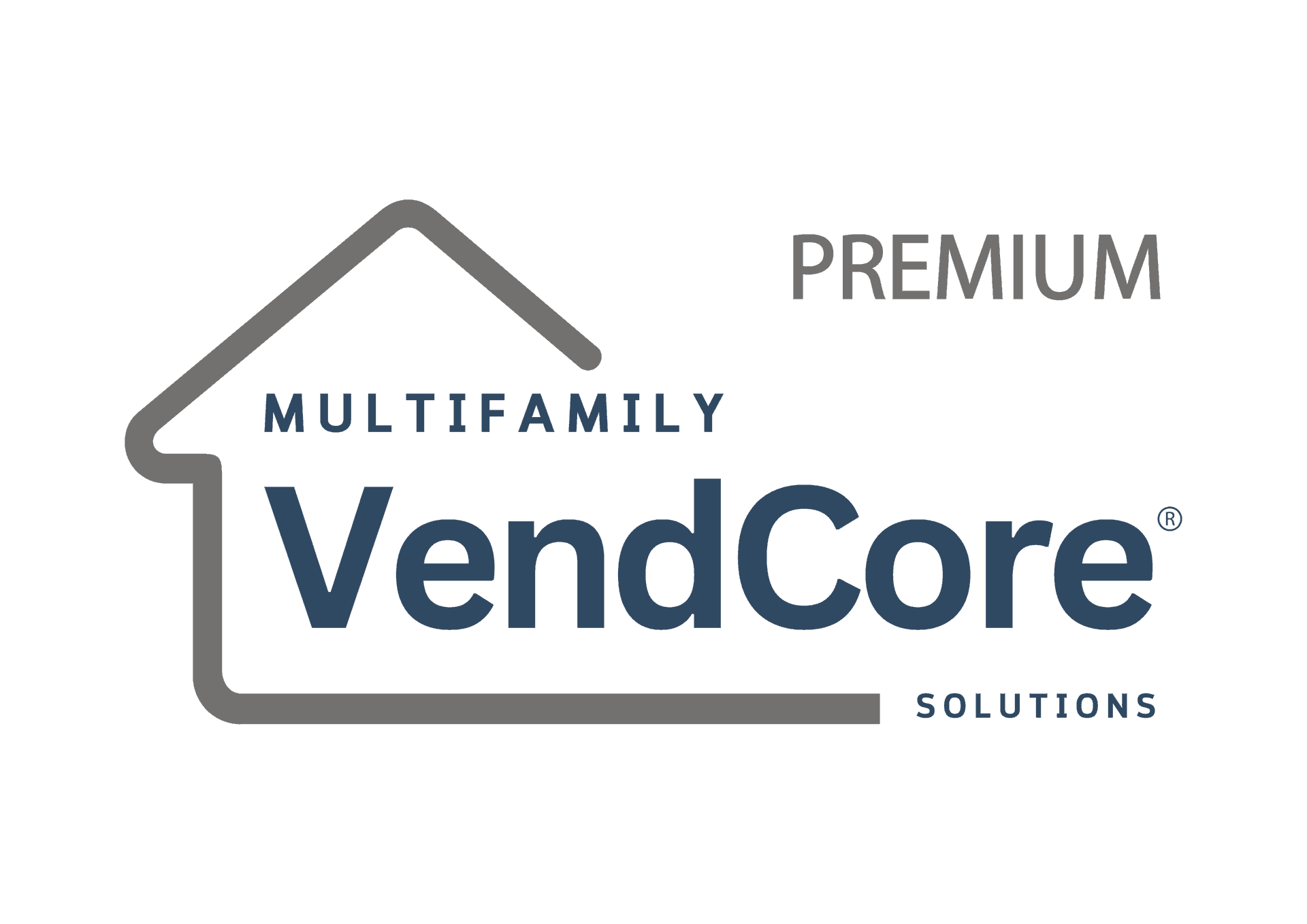 VendCore Multifamily Solutions logo with house icon and 'Premium' text.