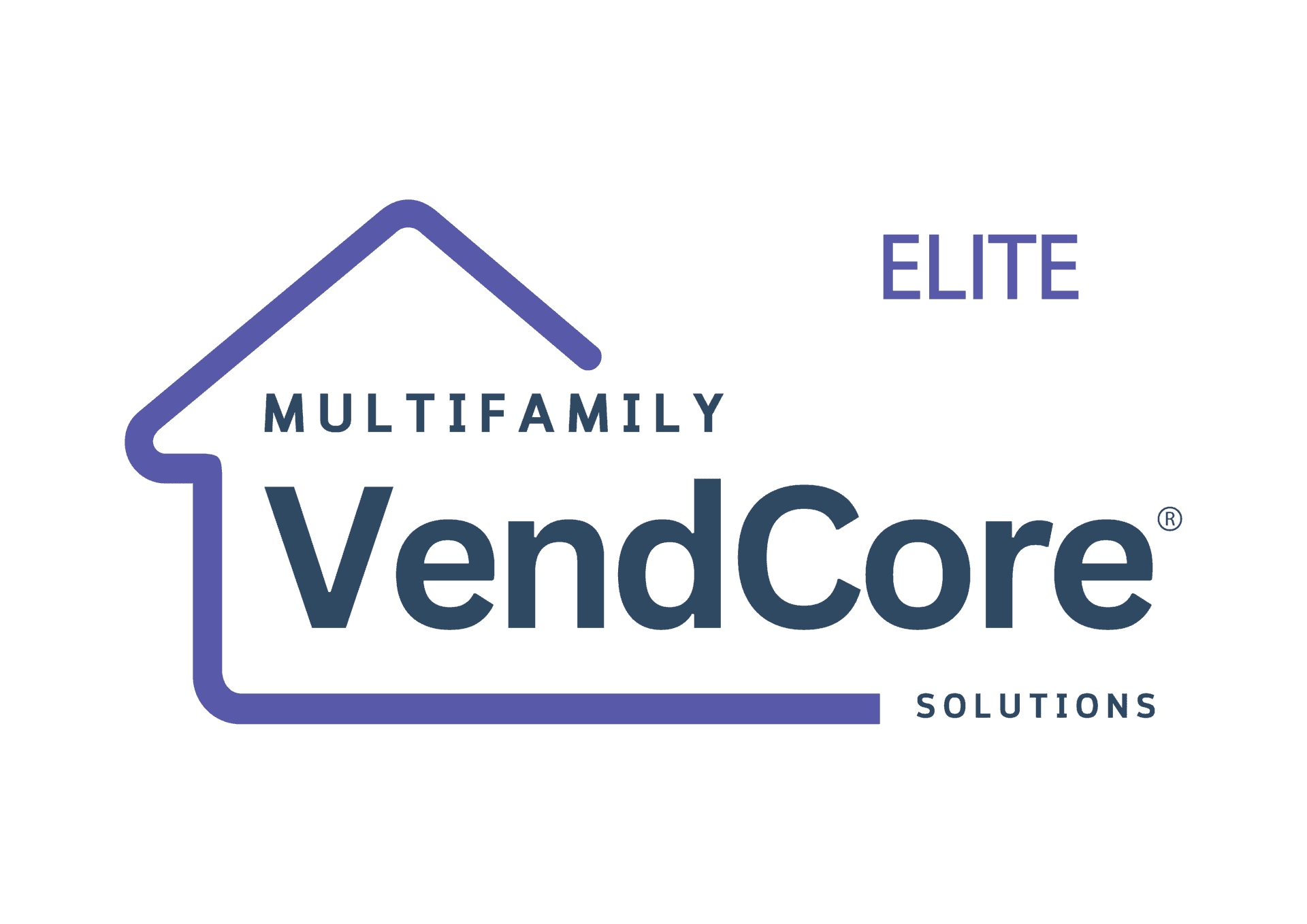 Logo of Multifamily VendCore Elite Solutions with a stylized house outline.