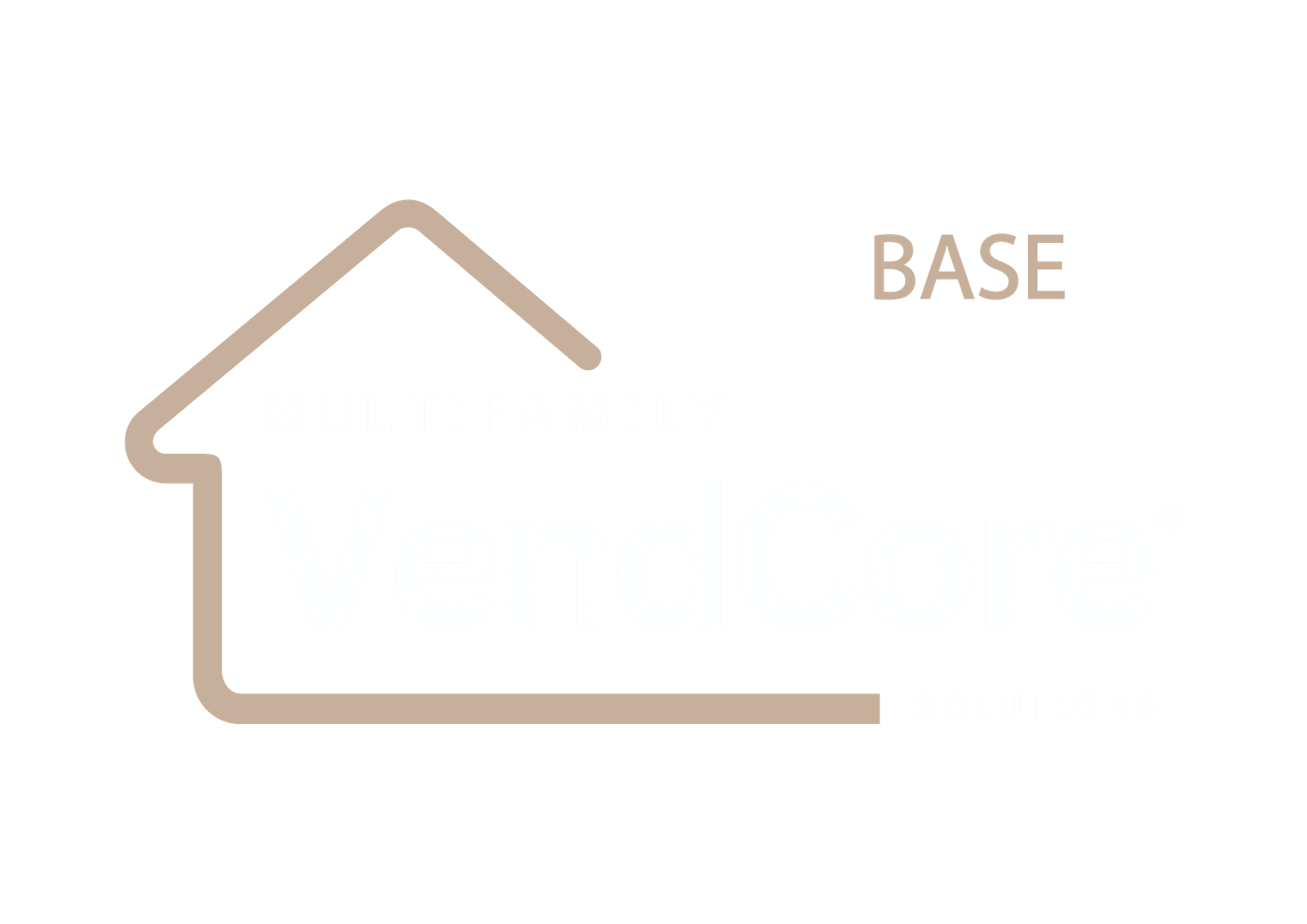 Logo for Multifamily VendCore Solutions BASE, featuring a house outline and bold text.